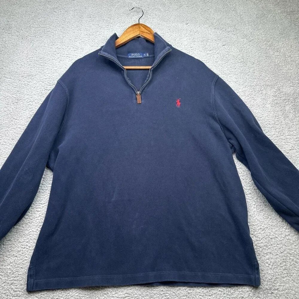 Polo Ralph Lauren 1/4 zip pullover blue xl